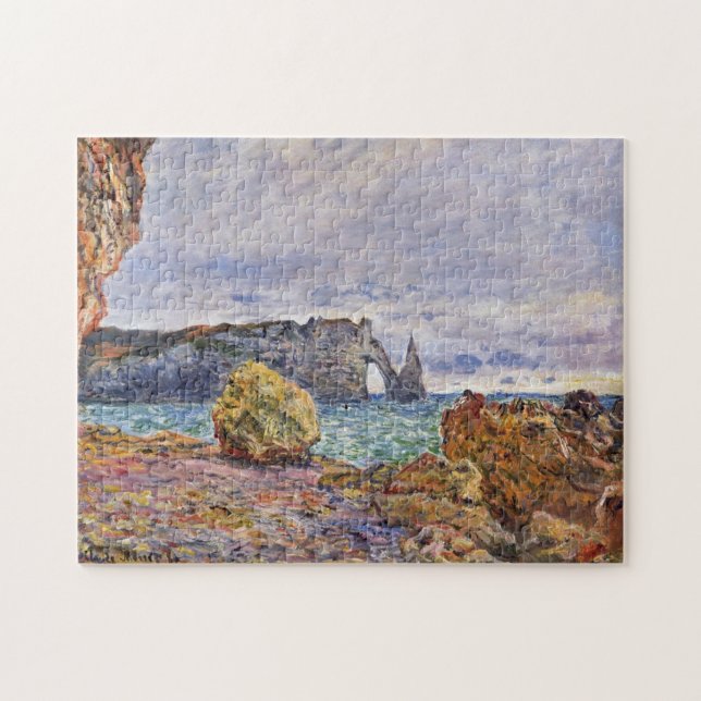 Puzzle Etretat Beach & Porte d'Aval Monet Bella Artes (Horizontal)