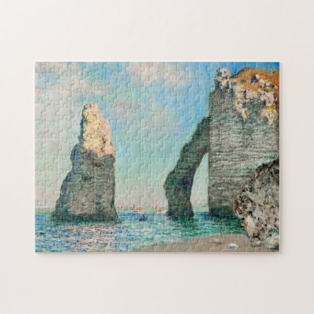 Puzzle Étretat Cliffs de Claude Monet (Horizontal)