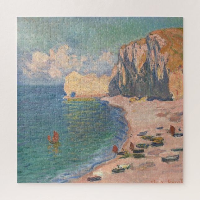 Puzzle Étretat: La playa y el Falaise de Claude Monet (Vertical)