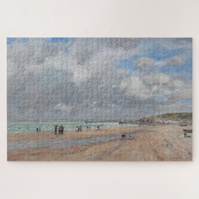 Puzzle Eugene Boudin - La playa de Deauville (Horizontal)