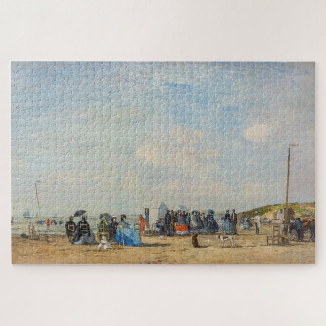 Puzzle Eugene Boudin - Reuniéndose en la playa (Horizontal)