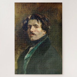 Puzzle Eugène Delacroix: Autorretrato con chaleco verde