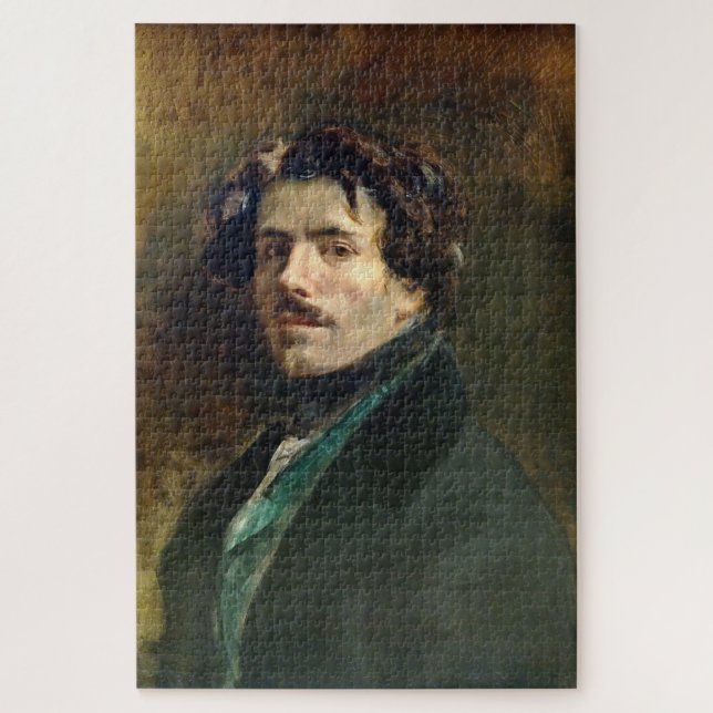Puzzle Eugène Delacroix: Autorretrato con chaleco verde (Vertical)