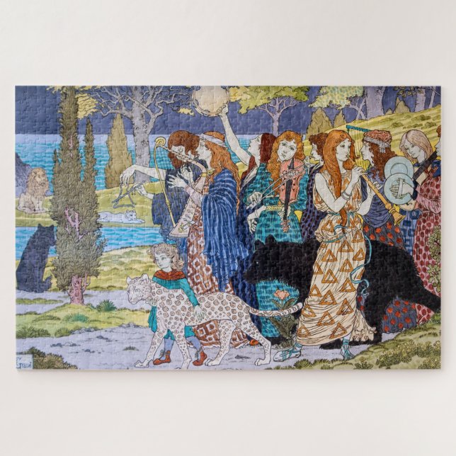 Puzzle Eugene Grasset - Panel Decorativo Armonía (Horizontal)