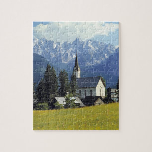 Puzzle Europa, Austria, Gosau. La aguja de la iglesia