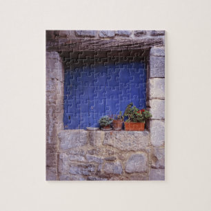 Puzzle Europa, Francia, Cereste. Una puerta azul añade co