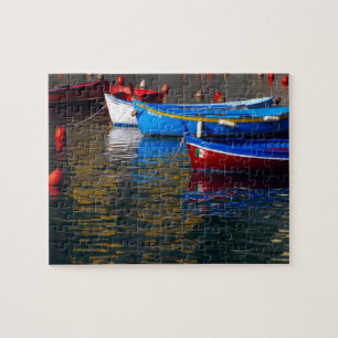 Puzzle Europa, Italia, Cinque Terre, barcos en Vernazza