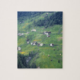 Puzzle Europa, Italia, Dolomitas. Este pequeño pueblo