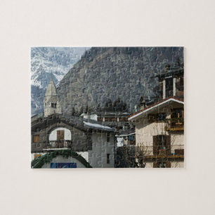 Puzzle Europa, Italia, Valle d'Aosta, COURMAYEUR: Pueblo