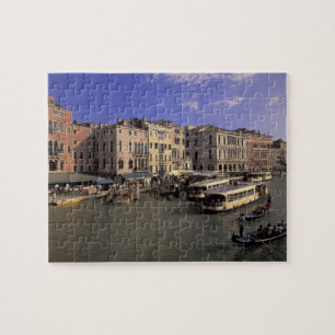 Puzzle Europa, Italia, Venecia, Tráfico de barcos por Ria