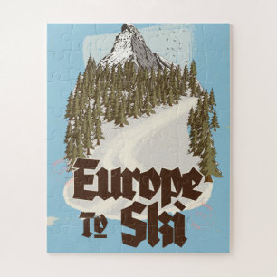 Puzzle Europa Para Esquiar