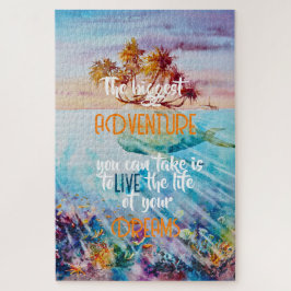 Puzzle Eve Painted Tropical Island Whale 