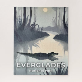 Puzzle Everglades National Park | Watercolor Alligator