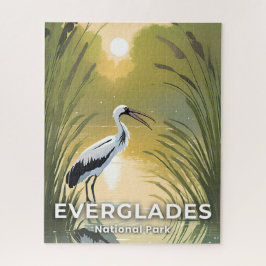 Puzzle Everglades National Park | Watercolor Stork
