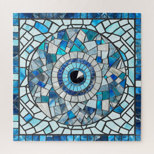 Puzzle Evil Eye Amulet Mosaic Art (Vertical)