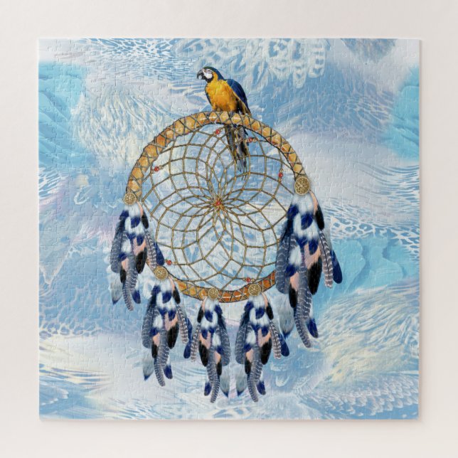Puzzle Exotic Blue Dream Catcher Toy (Vertical)