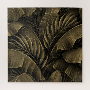 Puzzle Exótico Tropical: Naturaleza Dorada Grunge