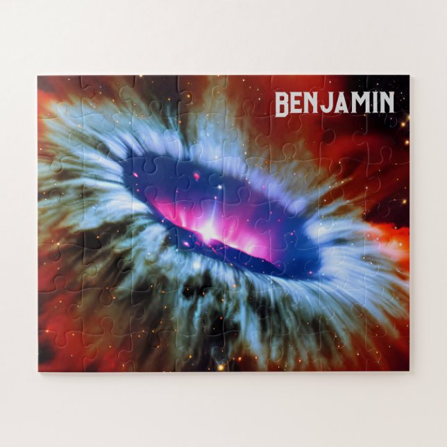 Puzzle Exploración espacial cósmica Fenómenos azul y púrp (Horizontal)