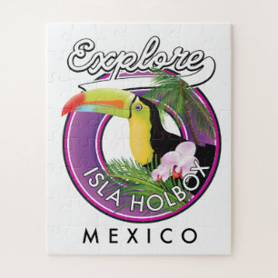 Puzzle explorar playa Isla Holbox México viaje parche