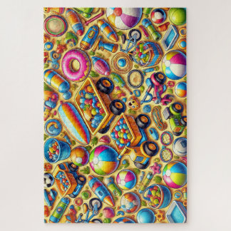 Puzzle "Explosión de juguete en el patio trasero" - Rompe