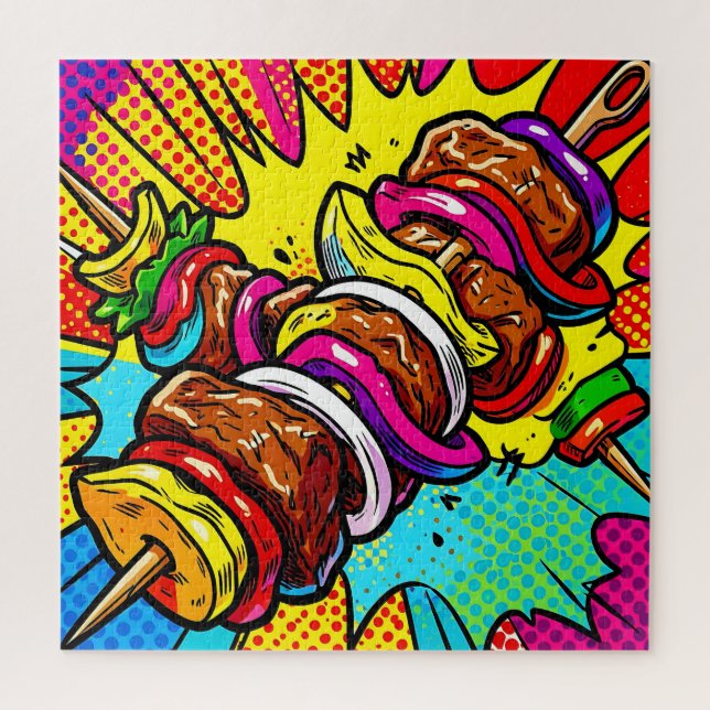 Puzzle Explosión de kebab Pop Art (Vertical)