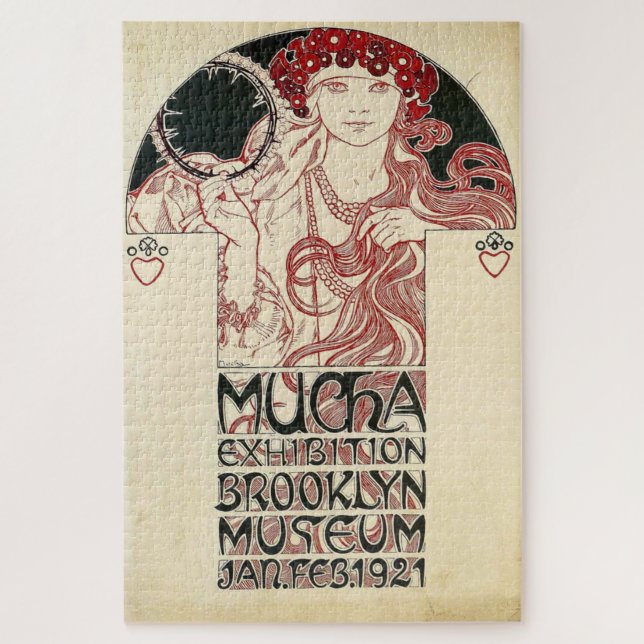 Puzzle Exposición de Brooklyn por Alphonse Mucha (Vertical)