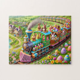 Puzzle Expreso del conejo de Pascua Aventura en tren prim