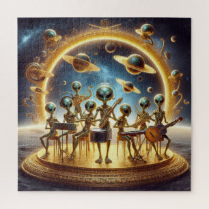 Puzzle Extranjeros espaciales 8 Banda de hombre, instrume