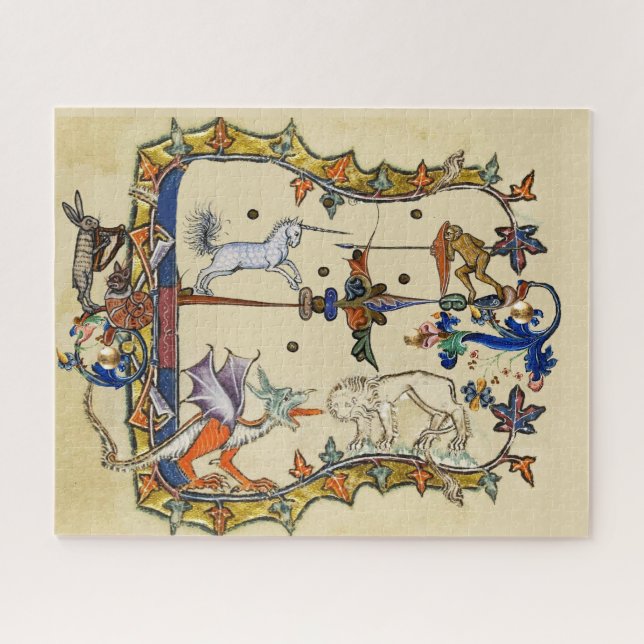 PUZZLE EXTRAÑO BESTIARIO MEDIEVAL, MONO DE COMBATE UNICOR (Horizontal)