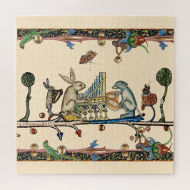 Puzzle EXTRAÑO BESTIARIO MEDIEVAL QUE HACE MÚSICA, conejo