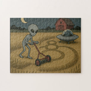 Puzzle Extraño espacial gracioso de la ciencia ficción de