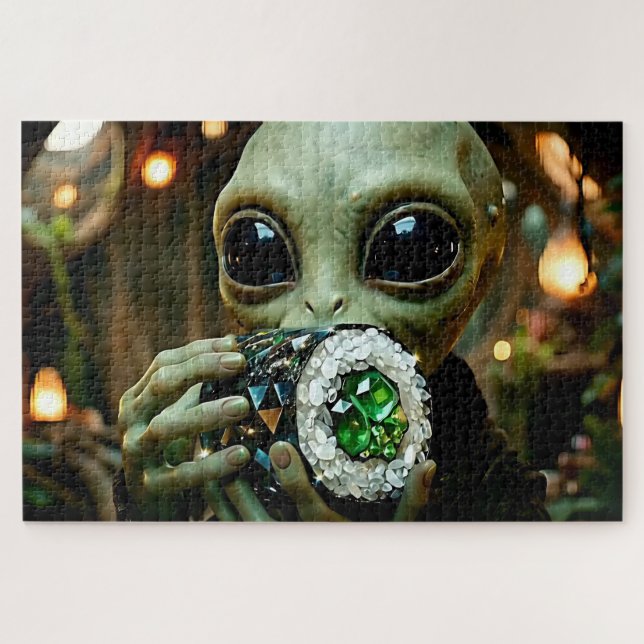 Puzzle Extraterrestre Alien y Sushi Cristalino   (Horizontal)