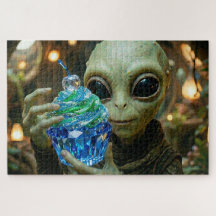 Extraterrestre estelar en pastelito cristalino de