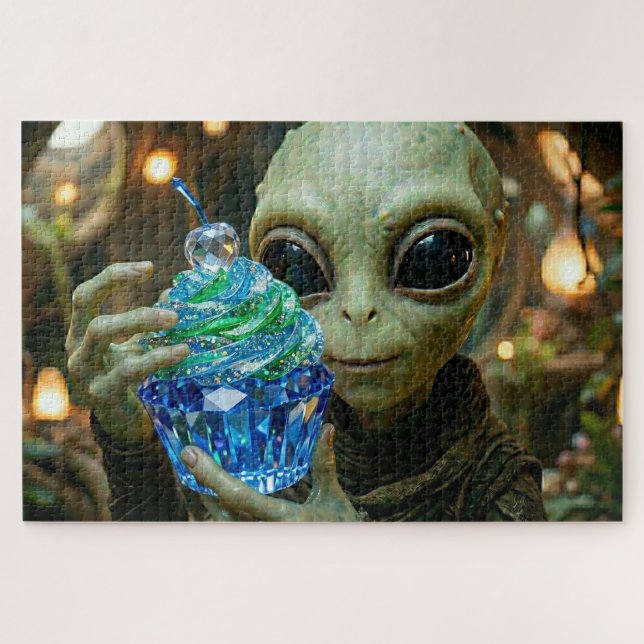 Puzzle Extraterrestre estelar en pastelito cristalino de  (Horizontal)