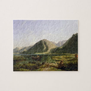 Puzzle Extremo del lago Lemán, 1835 (aceite en lona)