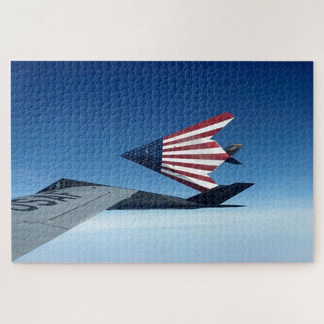 Puzzle F-117 Nighthawks sobre la libertad (Horizontal)