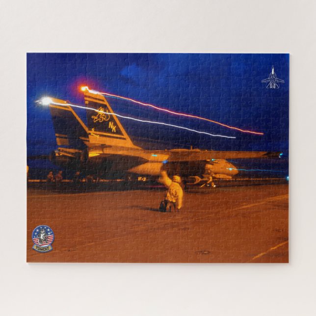 Puzzle F-14 "LANZAMIENTO NOCTURNO" TOMCAT (16x20 pulgadas (Horizontal)