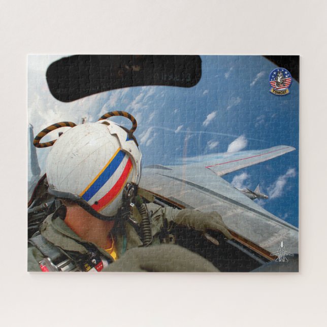 Puzzle F-14 TOMCAT "CHECK SIX" (16x20 pulgadas) (Horizontal)