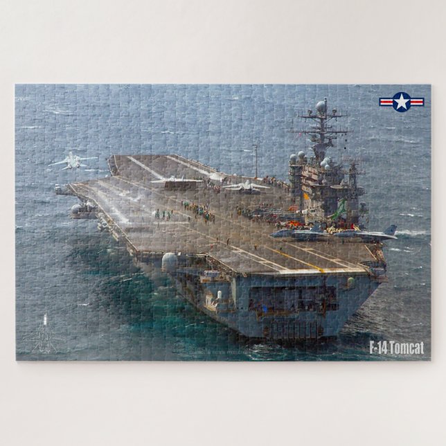 Puzzle F-14 TOMCAT "PORTAAVIONES" (20x30 pulgadas) (Horizontal)