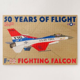 Puzzle F-16 FIGHTING FALCON - ¡50 AÑOS! (20 x 30 PULGADAS