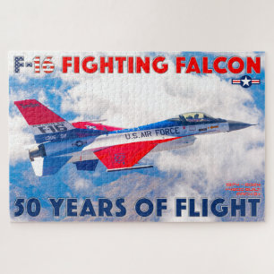 Puzzle F-16 FIGHTING FALCON - ¡50 AÑOS! (20 x 30 PULGADAS