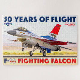 Puzzle F-16 FIGHTING FALCON - ¡50 AÑOS! (20 x 30 PULGADAS