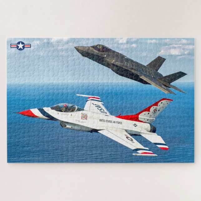 Puzzle F-16C y F-35A (20x30 PULGADAS) (Horizontal)