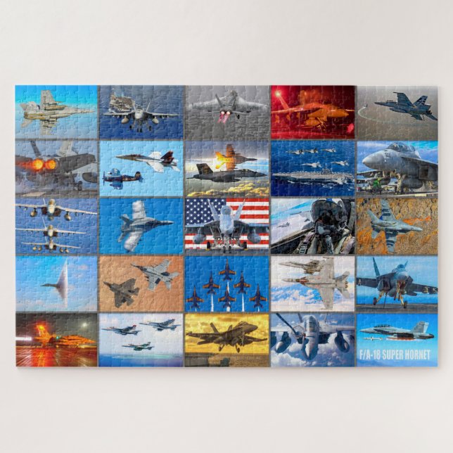 PUZZLE F/A-18 SUPER HORNET "MONTAJE" (Horizontal)