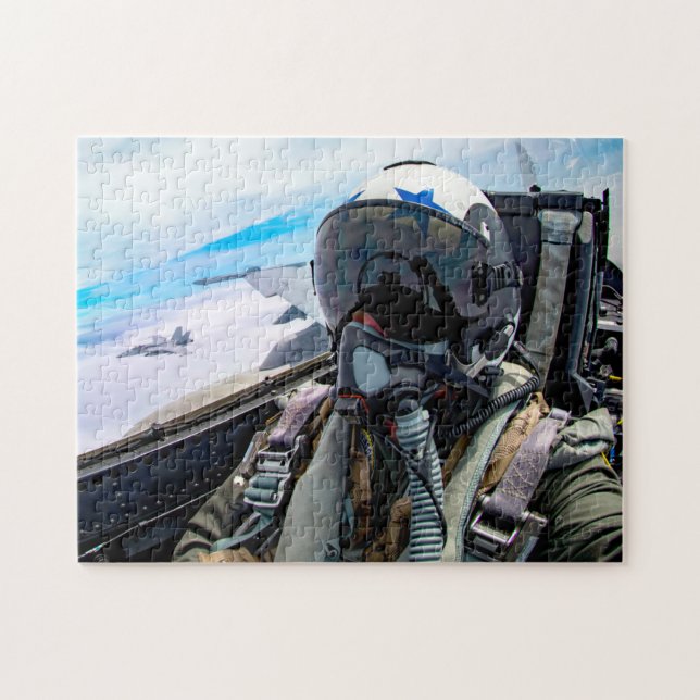 Puzzle F/A-18E SUPER HORNET PILOT (11x14 PULGADAS) (Horizontal)