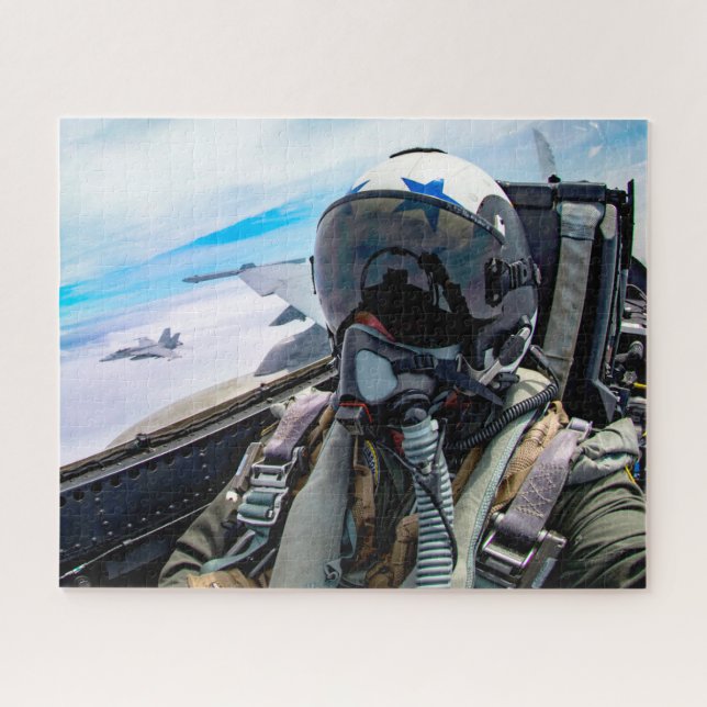 Puzzle F/A-18E SUPER HORNET PILOT (16x20 PULGADAS) (Horizontal)