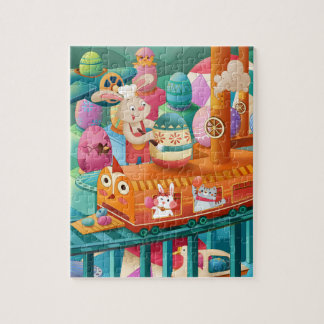 Puzzle Fábrica de Huevos de Pascua Adorables