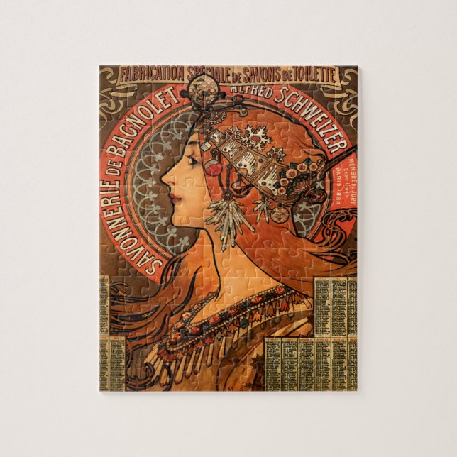 Puzzle Fábrica de jabón Alphonse Mucha 1897 (Vertical)