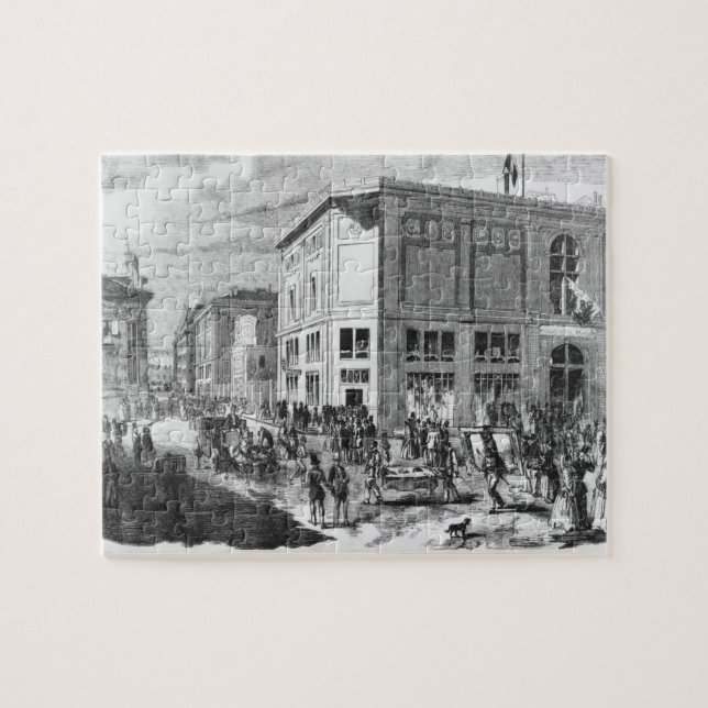 Puzzle Fachada del hotel Drouot, París, c.1852 (engravi (Horizontal)