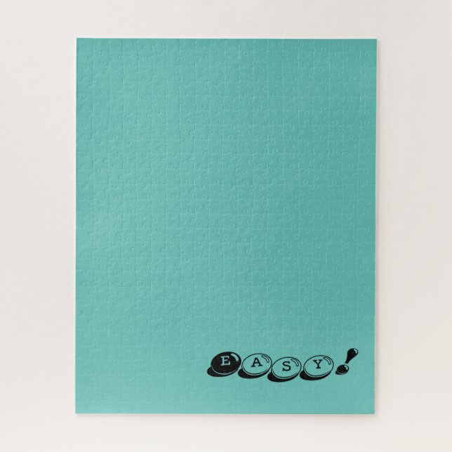 Puzzle ¡Fácil! o su texto sólido azul duro Difícil Mal (Vertical)